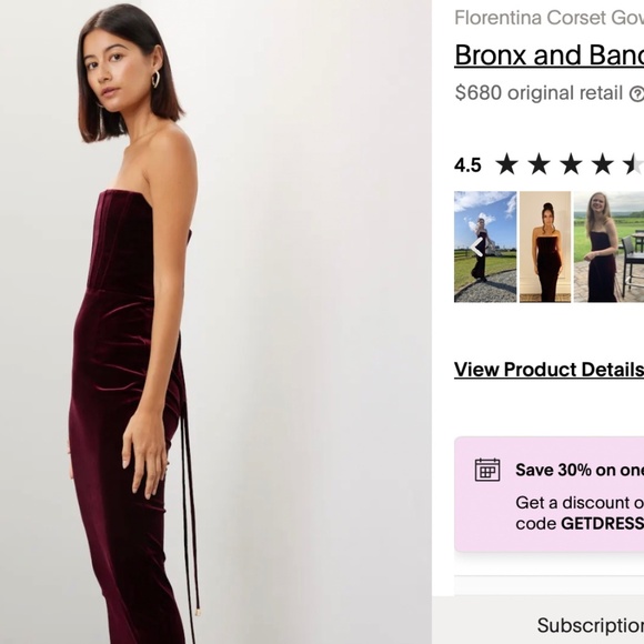 Bronx and Banco Florentina Corset Gown - Picture 5 of 5